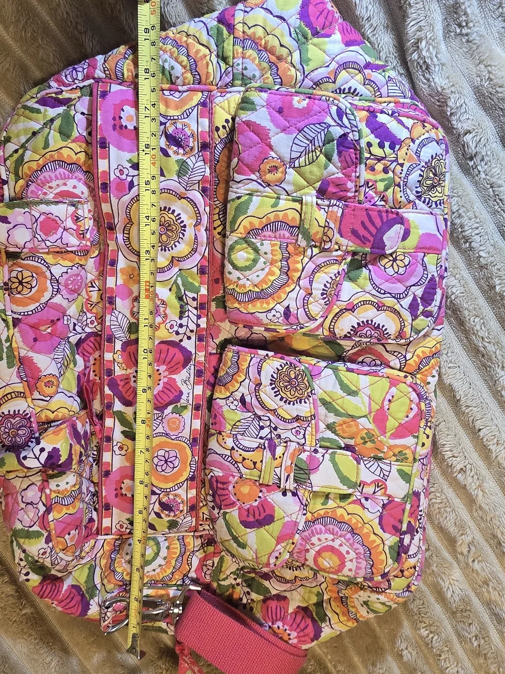 Vera Bradley Weekender Travel Bag Retired Clementine Quilted Floral Duffle Tote